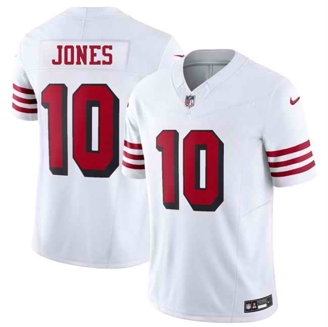 Men's San Francisco 49ers #10 Mac Jones New White 2025 F.U.S.E. Vapor Untouchable Limited Stitched Football Jersey